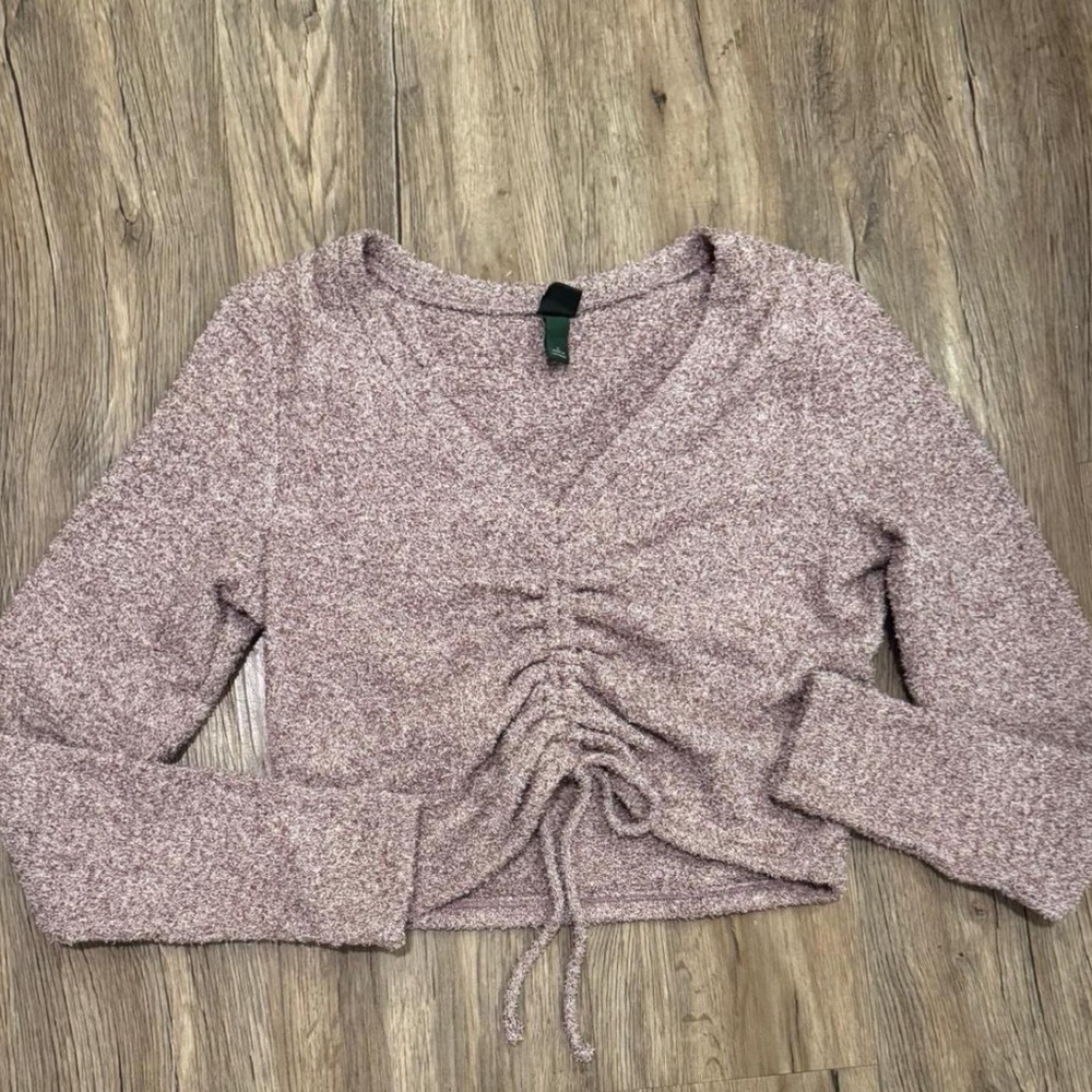 Wild Fable Textured Maroon Knit Sweater